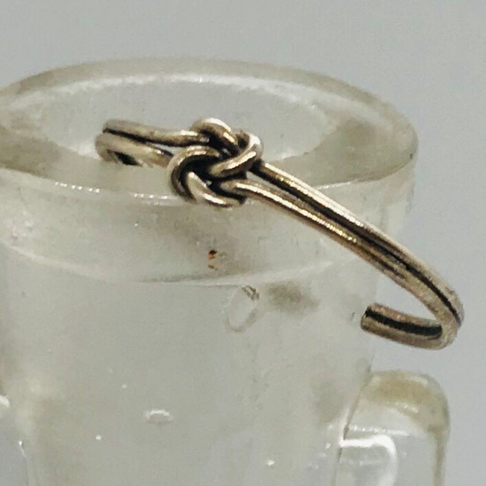 Sterling Silver Knot Toe Ring Adjustable - Picture 3 of 5